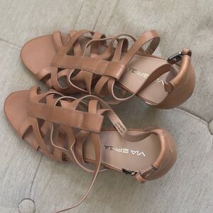Via Spiga Brown Strappy Sandals